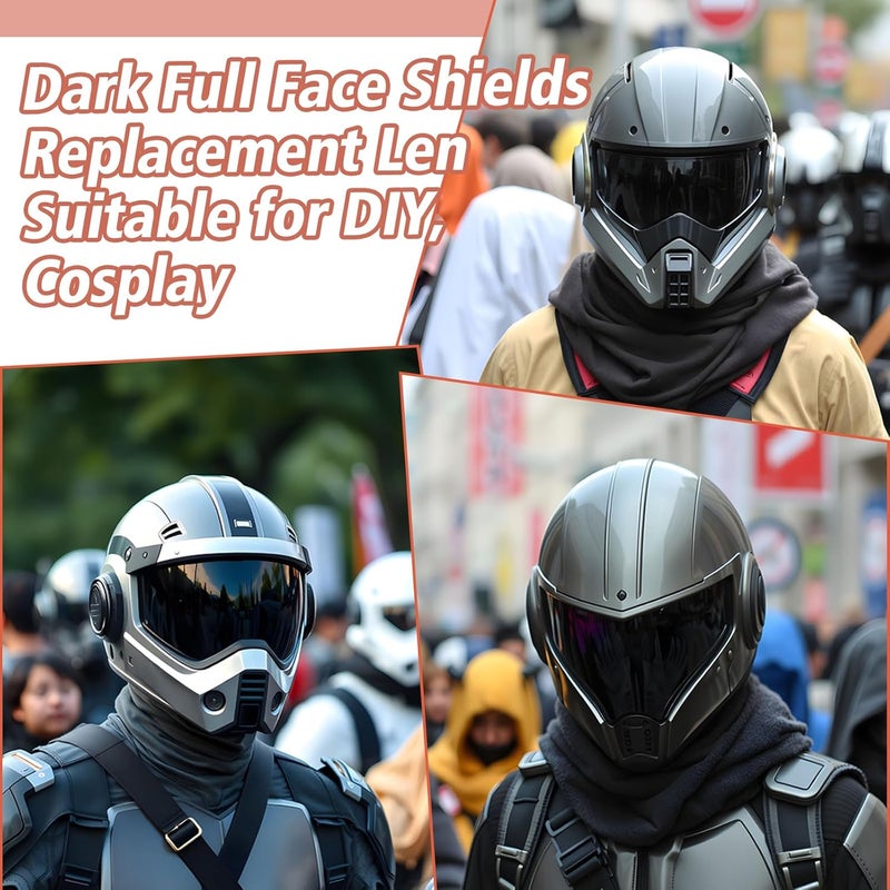 Feekoon 2 Pack Face Shield Replacement Lens with Helmet Pads, Tinted Full Face Shield Compatible with Hobart 770580, Replacement Foam Padding Kits for Welding, Grinding, DIY, Cosplay Helmet - Image 5